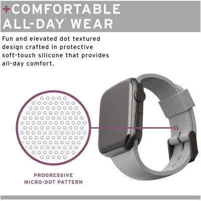 Uag Apple Watch 42/44/45Mm/Ultra Dot Silicone Strap - Grey
